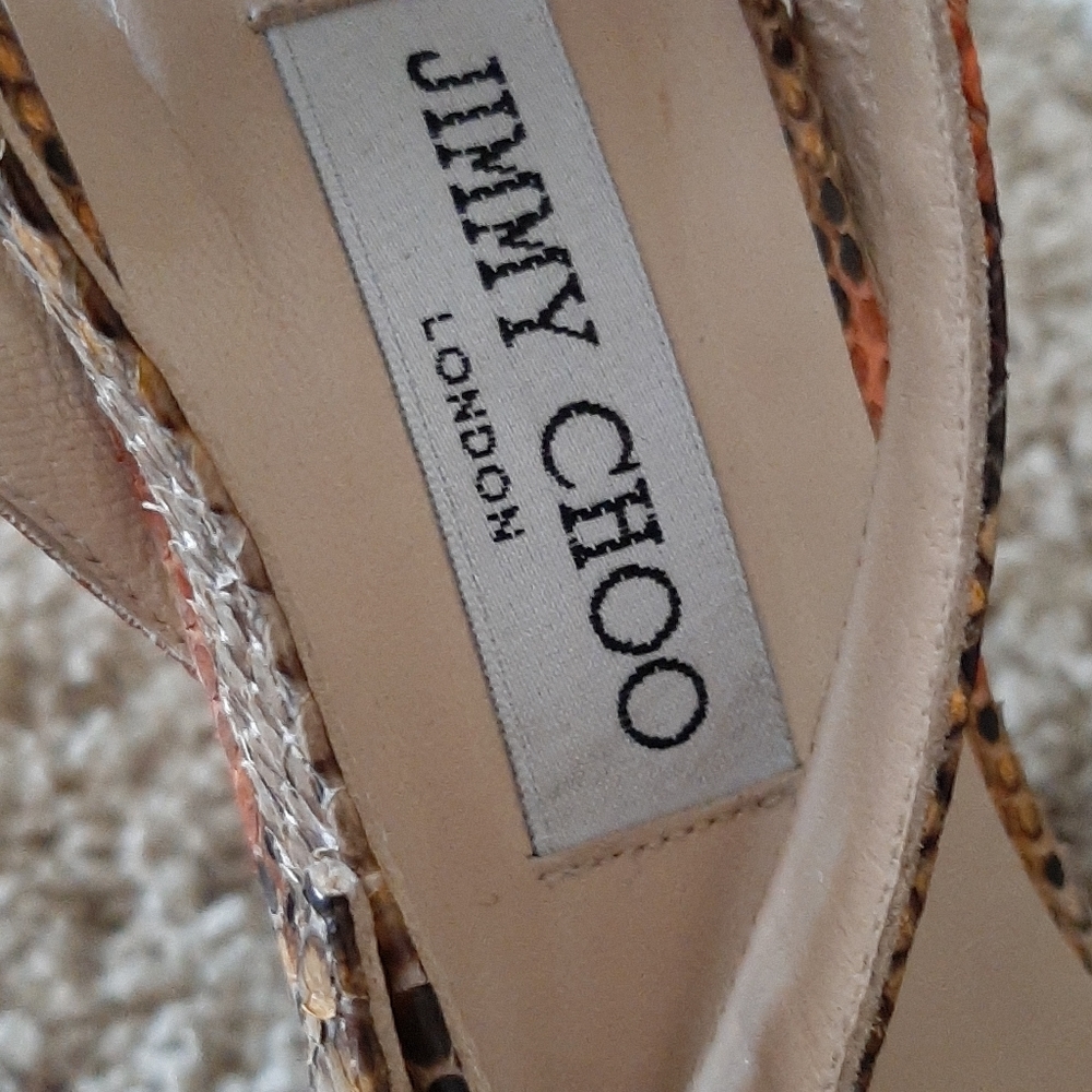 Jimmy Choo Colored Genuine Python Sandals - image 2